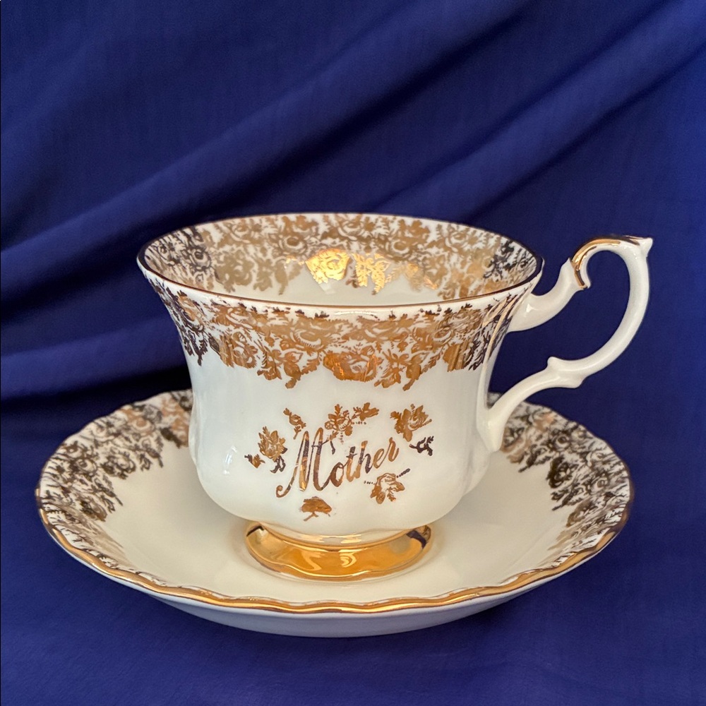 Elegant Royal Albert "Mother" Special Occasion Bone China Teacup & Saucer Set